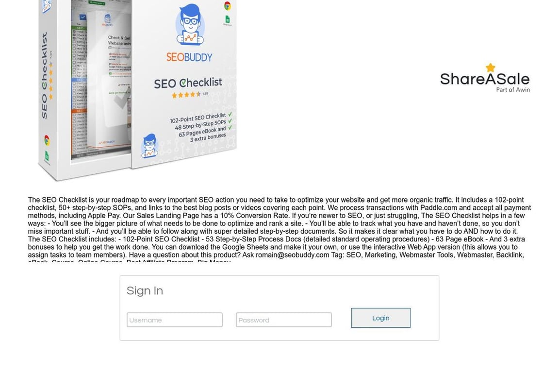 SEO Buddy affiliate program signup page