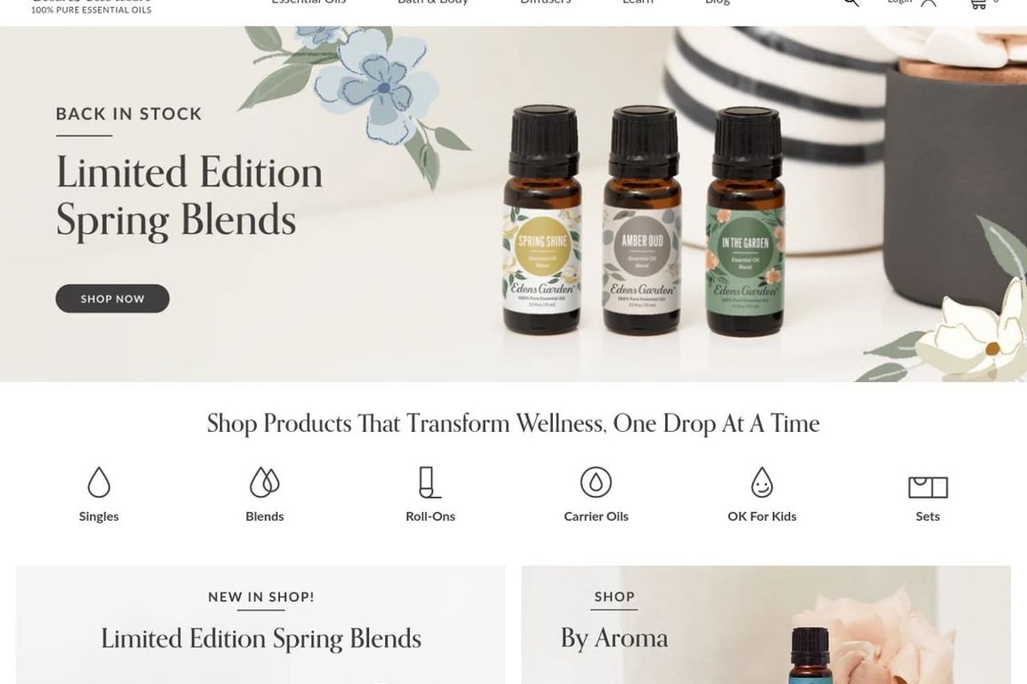 Edens Garden homepage