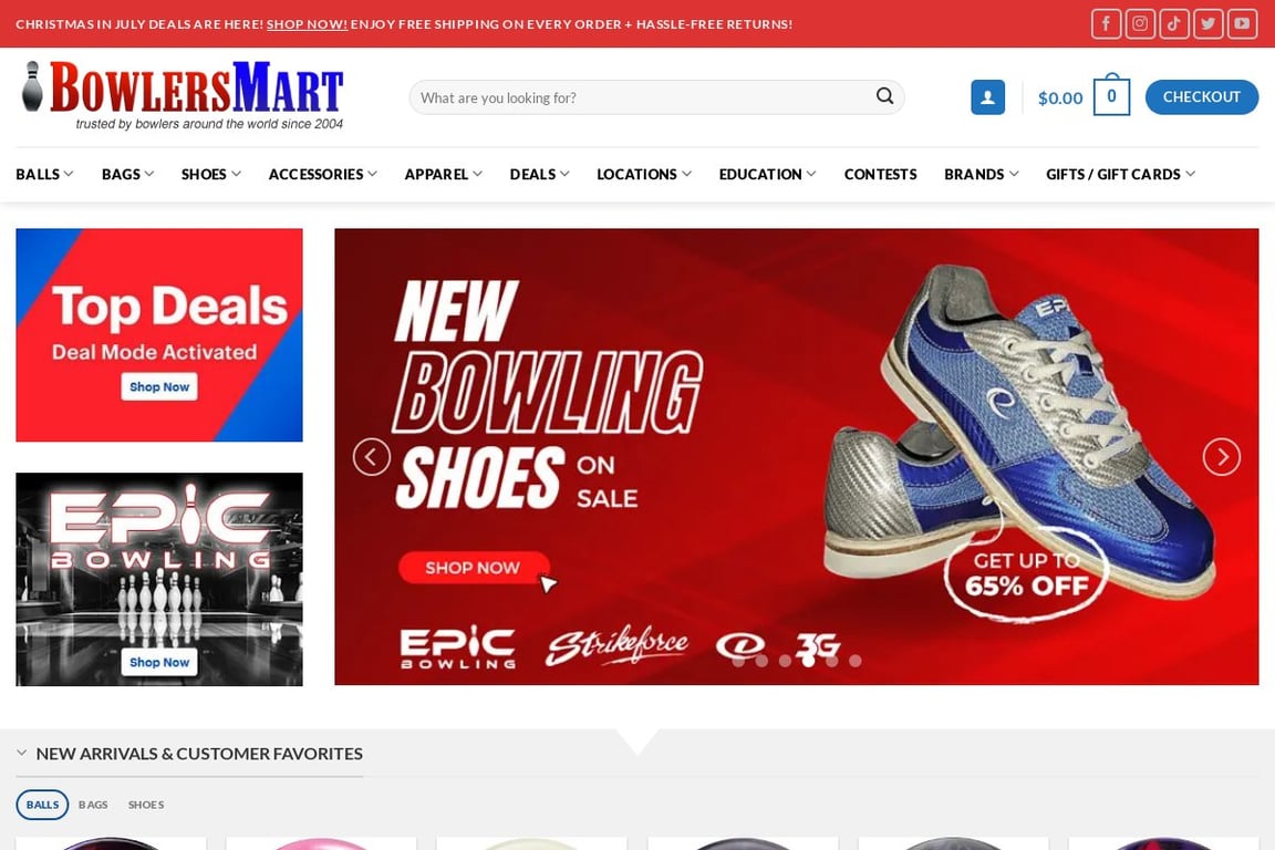BowlersMart homepage