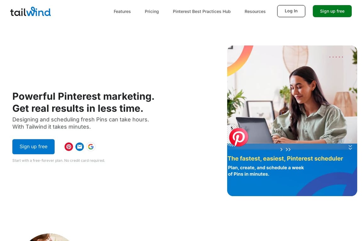Tailwind homepage
