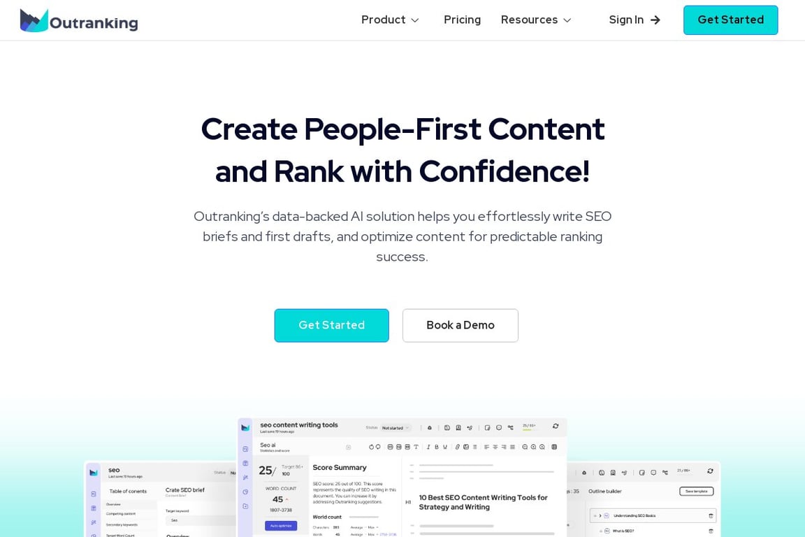 Outranking homepage