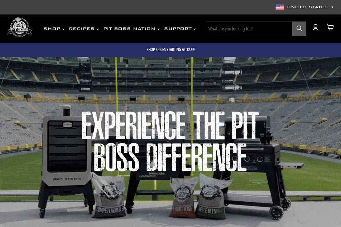 Pit Boss Grills homepage