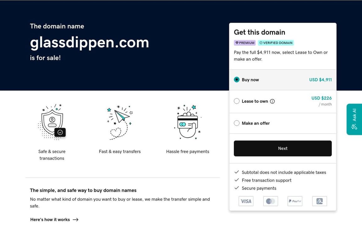 Glassdippen affiliate program signup page