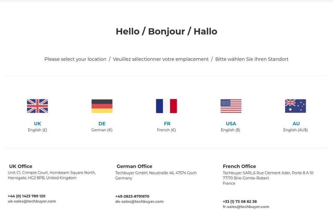 Techbuyer homepage