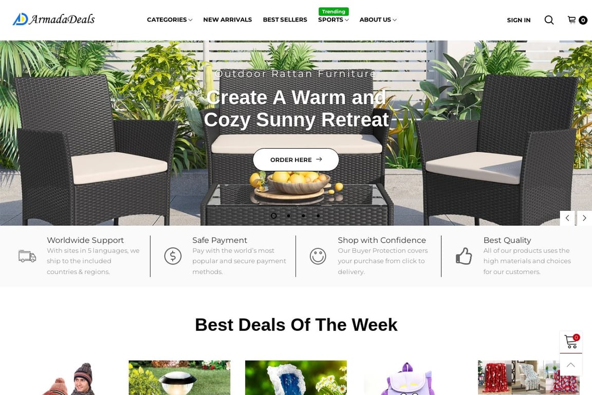 ArmadaDeals homepage