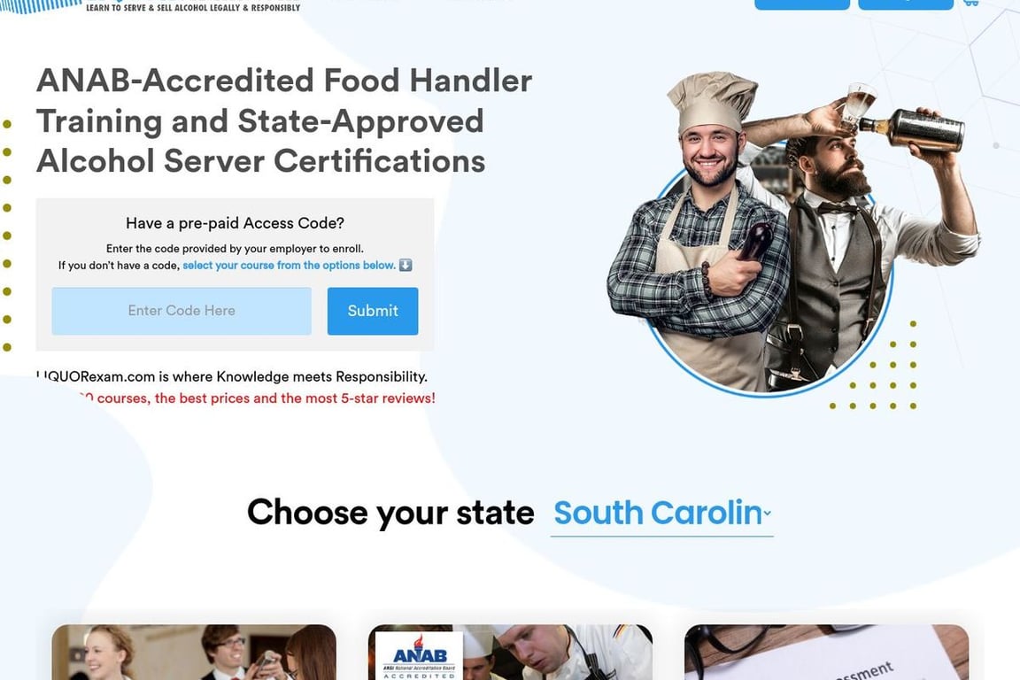 LIQUORexam homepage