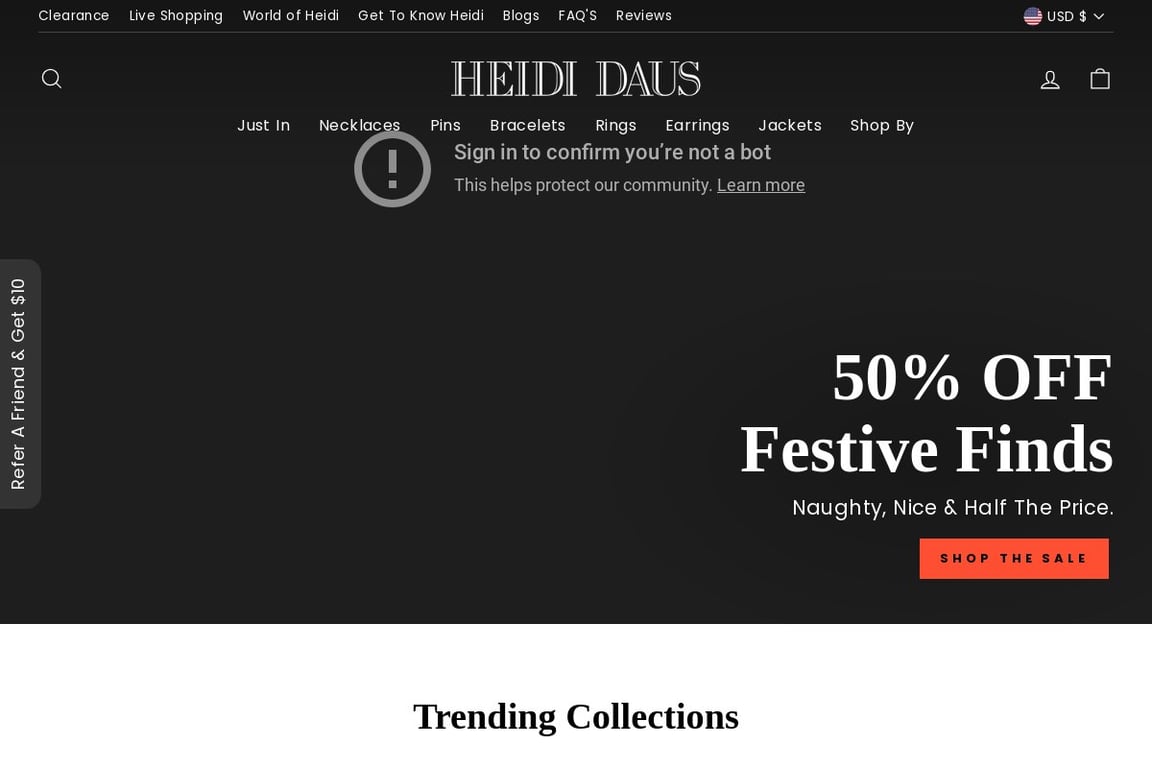 Heidi Daus Designs homepage