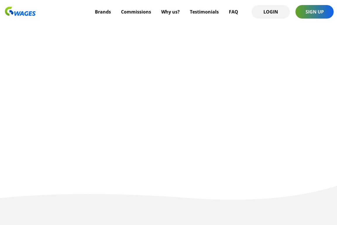Gambling Wages affiliate program signup page
