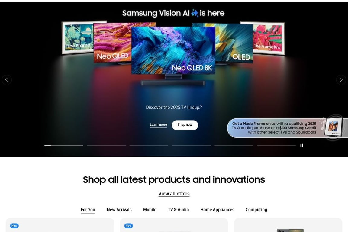Samsung homepage