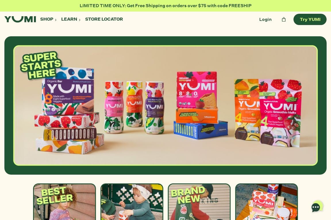 Yumi homepage