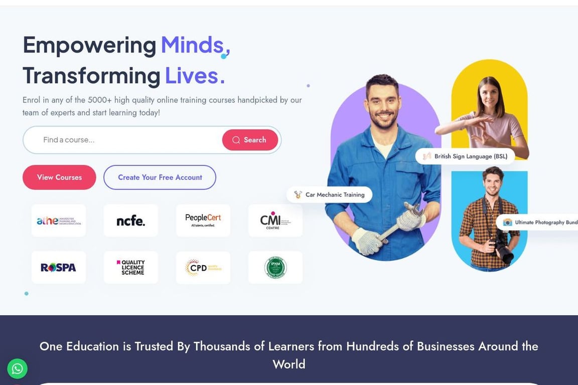 One Education homepage