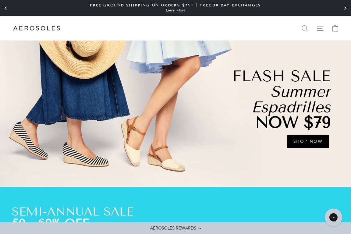 Aerosoles homepage