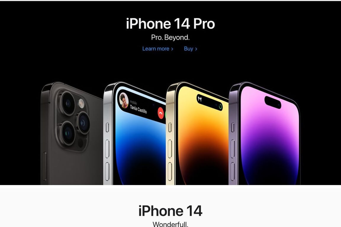 Apple homepage