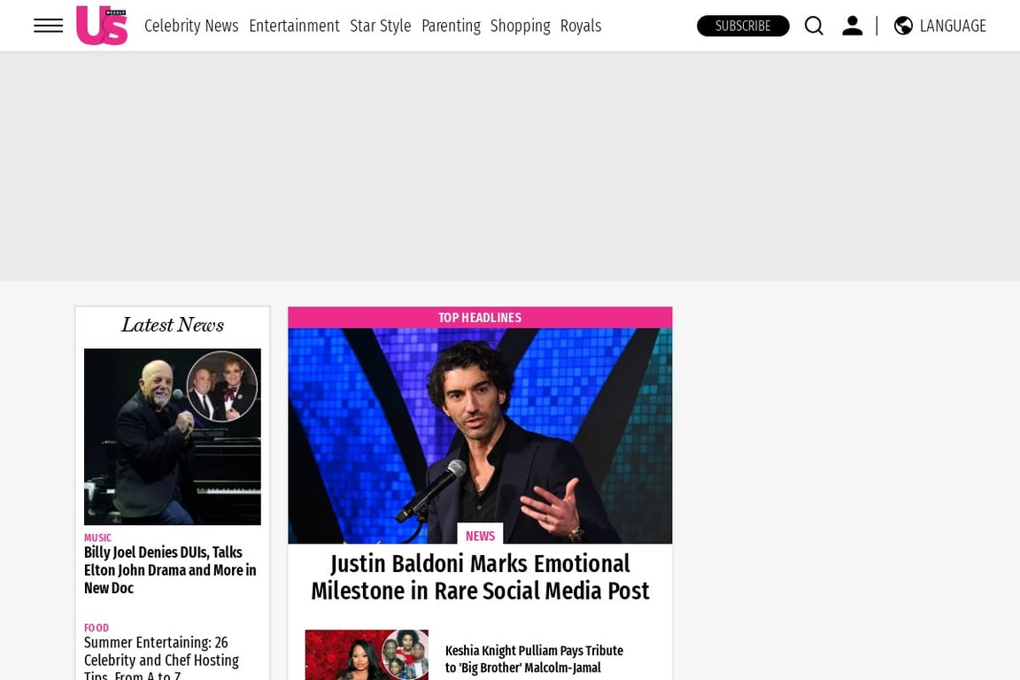 Us Weekly Magazine homepage