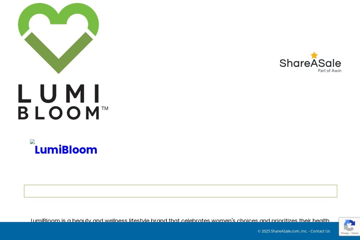 LumiBloom affiliate program signup page