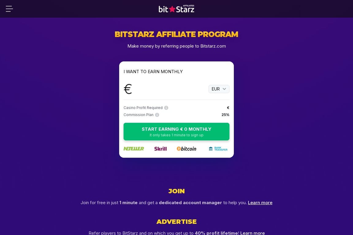 BitStarz Affiliate Program: Commission & Program Details (2026)