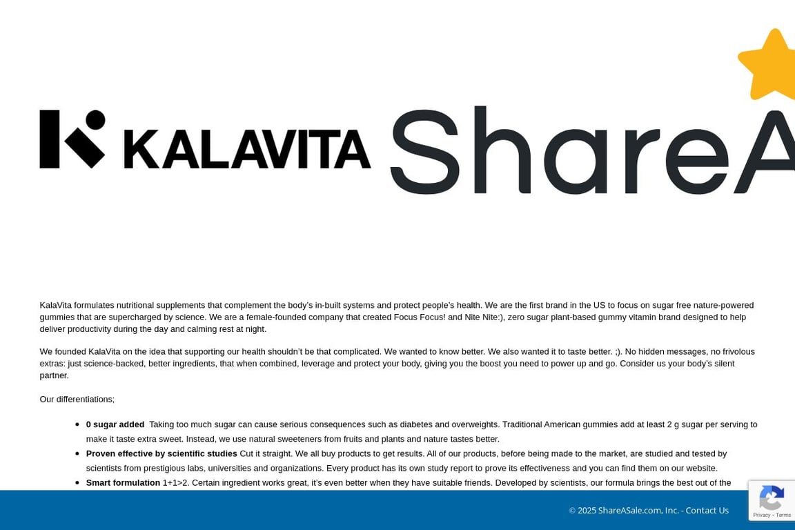 KalaVita affiliate program signup page