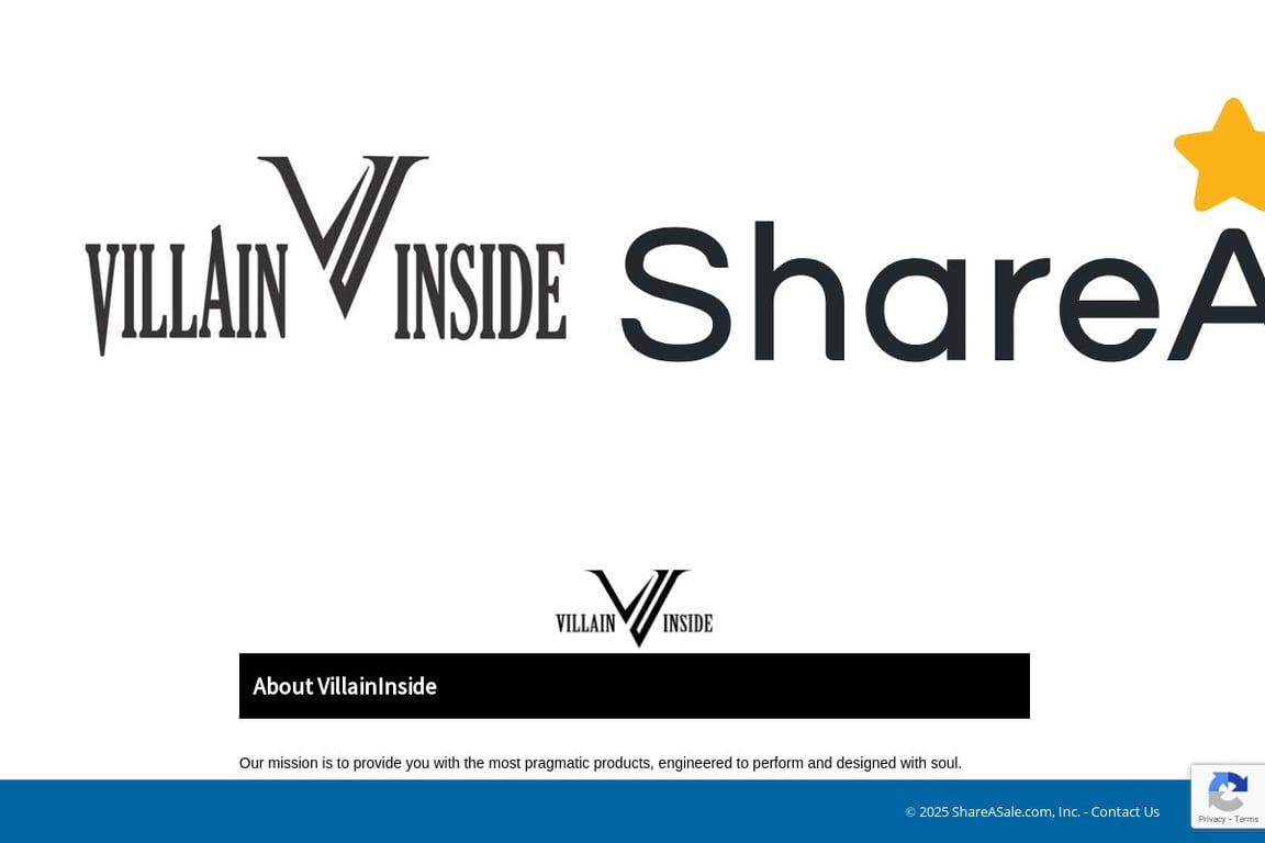 Villain Inside affiliate program signup page