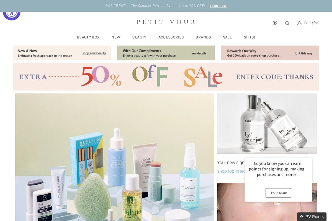 Petit Vour homepage