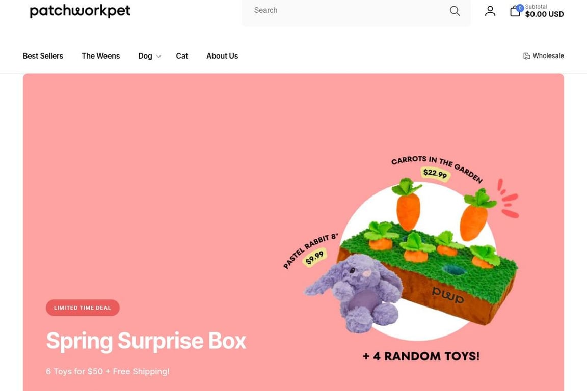 Patchwork Pet homepage