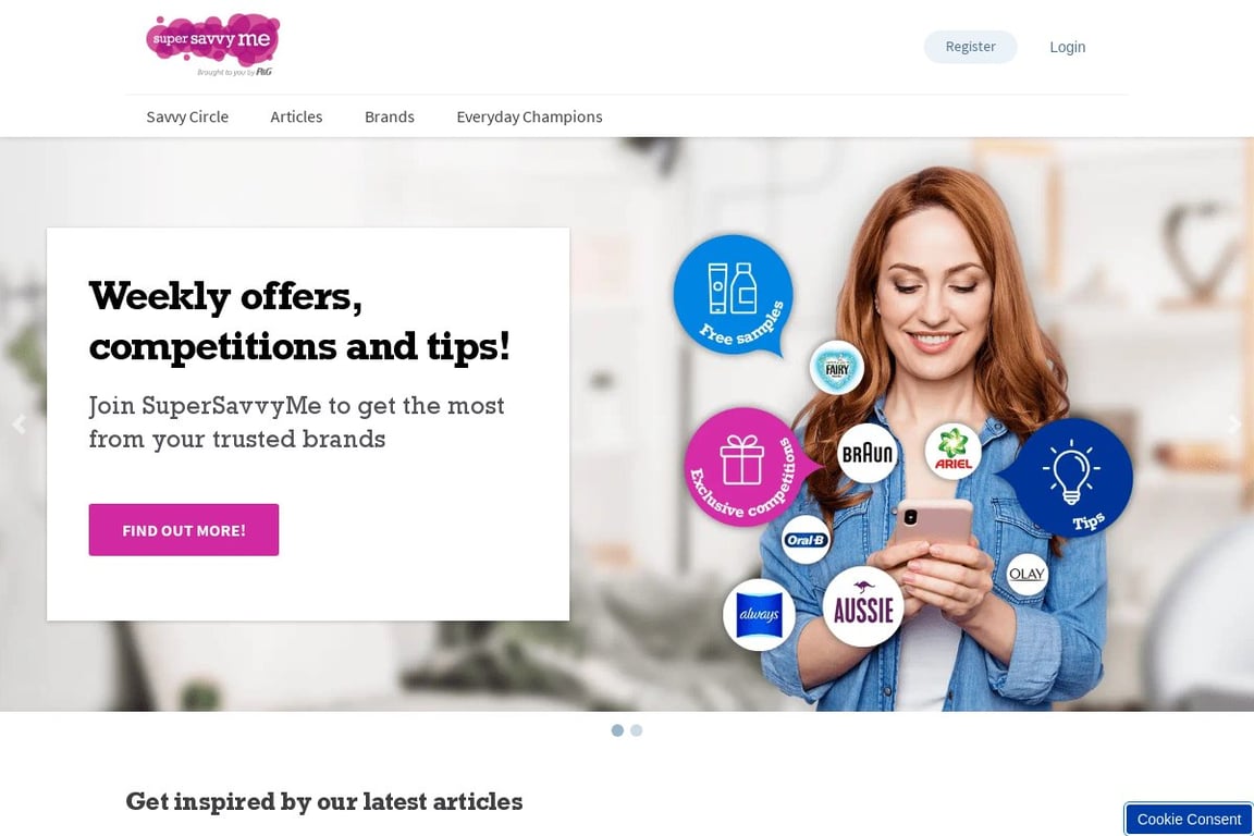 VCM_Supersavvyme homepage