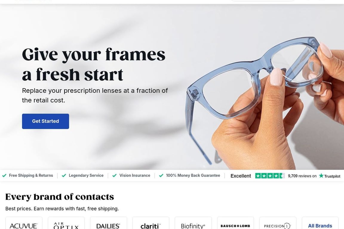 LensDirect.com homepage