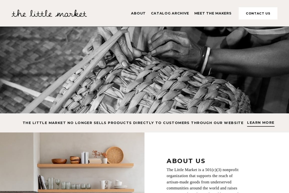 The Little Market homepage