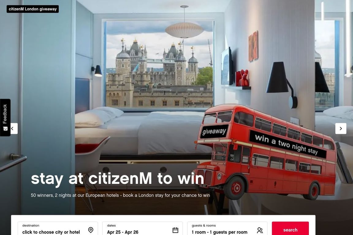 CitizenM homepage