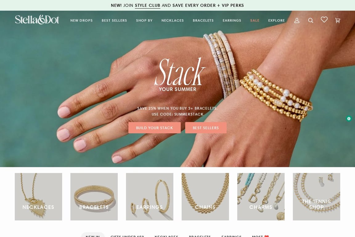Stella & Dot homepage