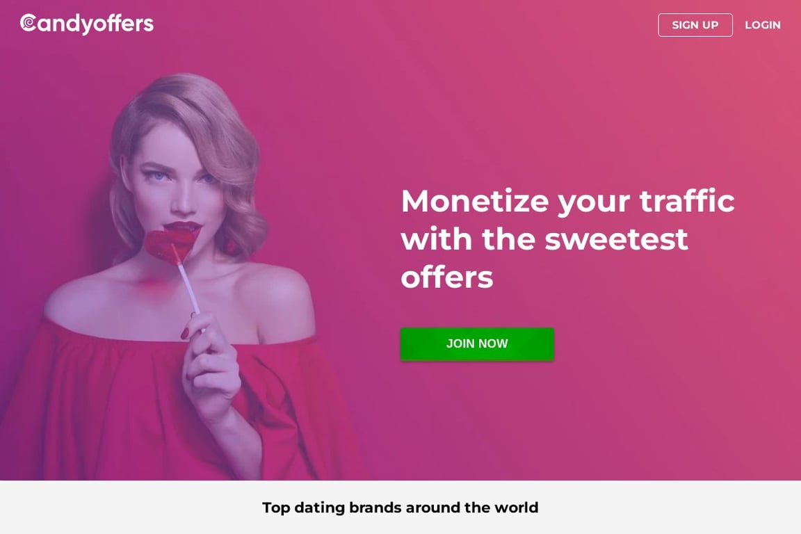 CandyOffers affiliate program signup page