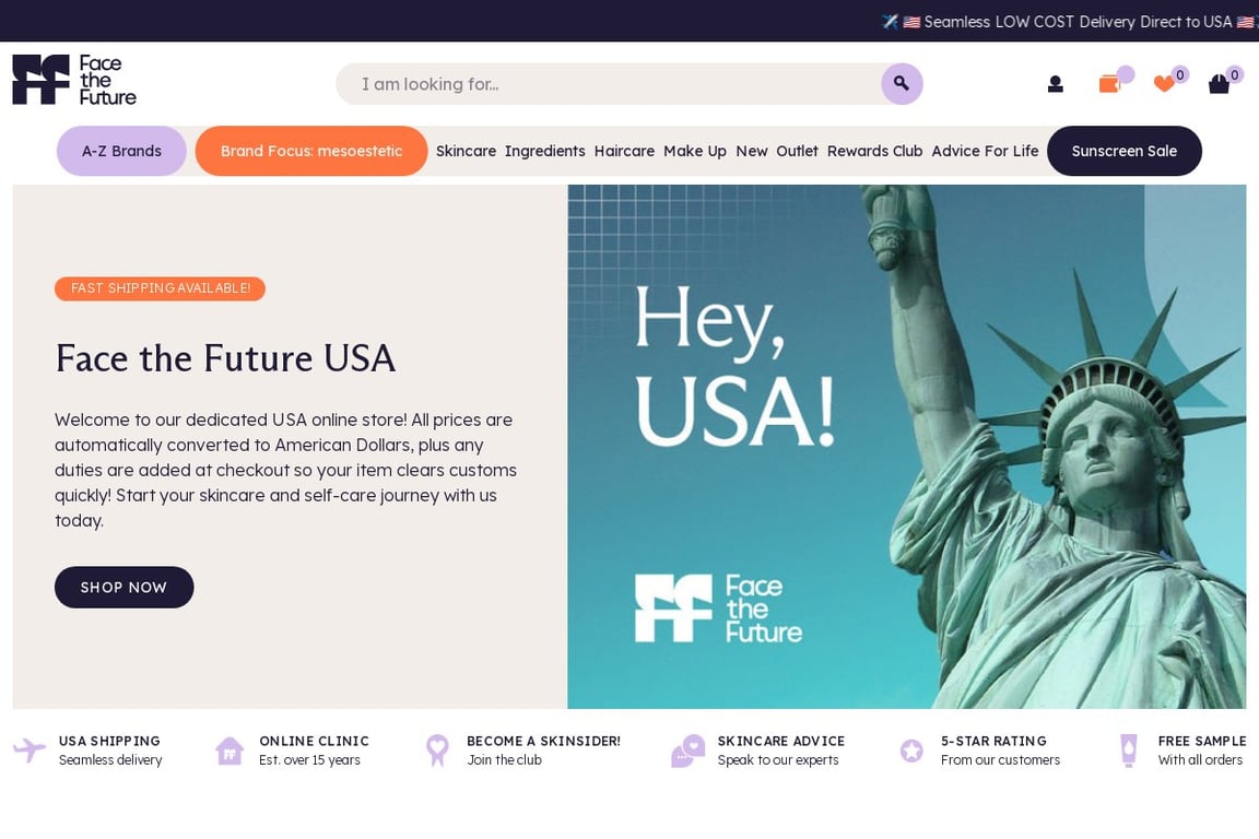 Face the Future homepage