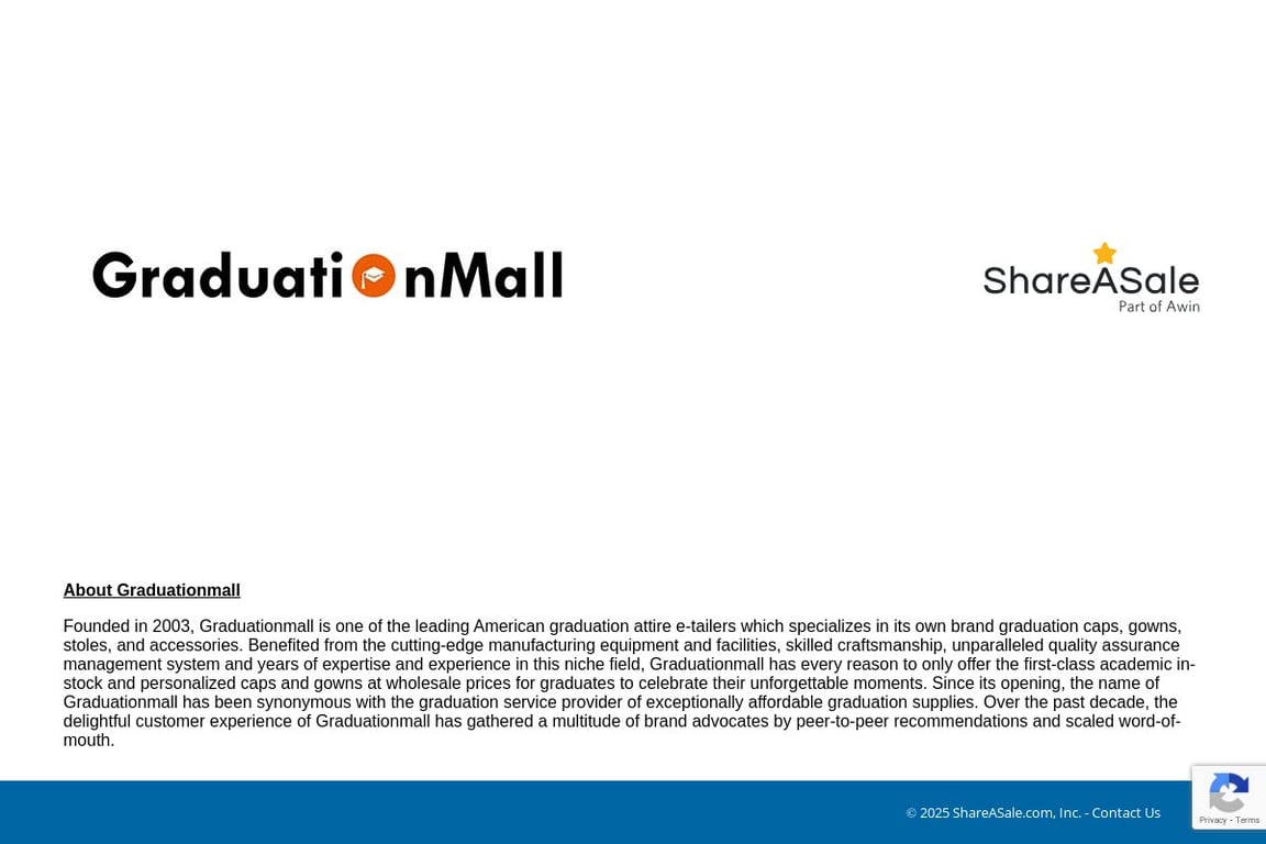 GraduationMall affiliate program signup page