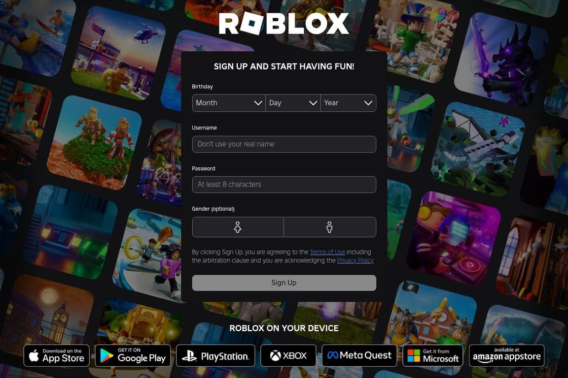 Roblox homepage