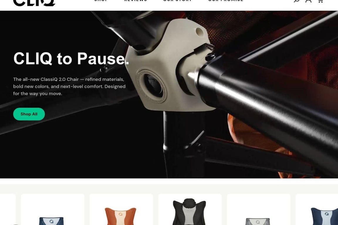 Cliq Products homepage
