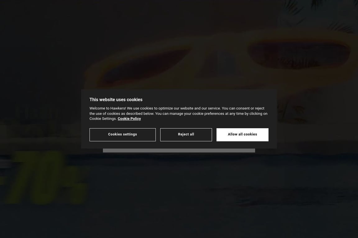 Hawkers UK homepage