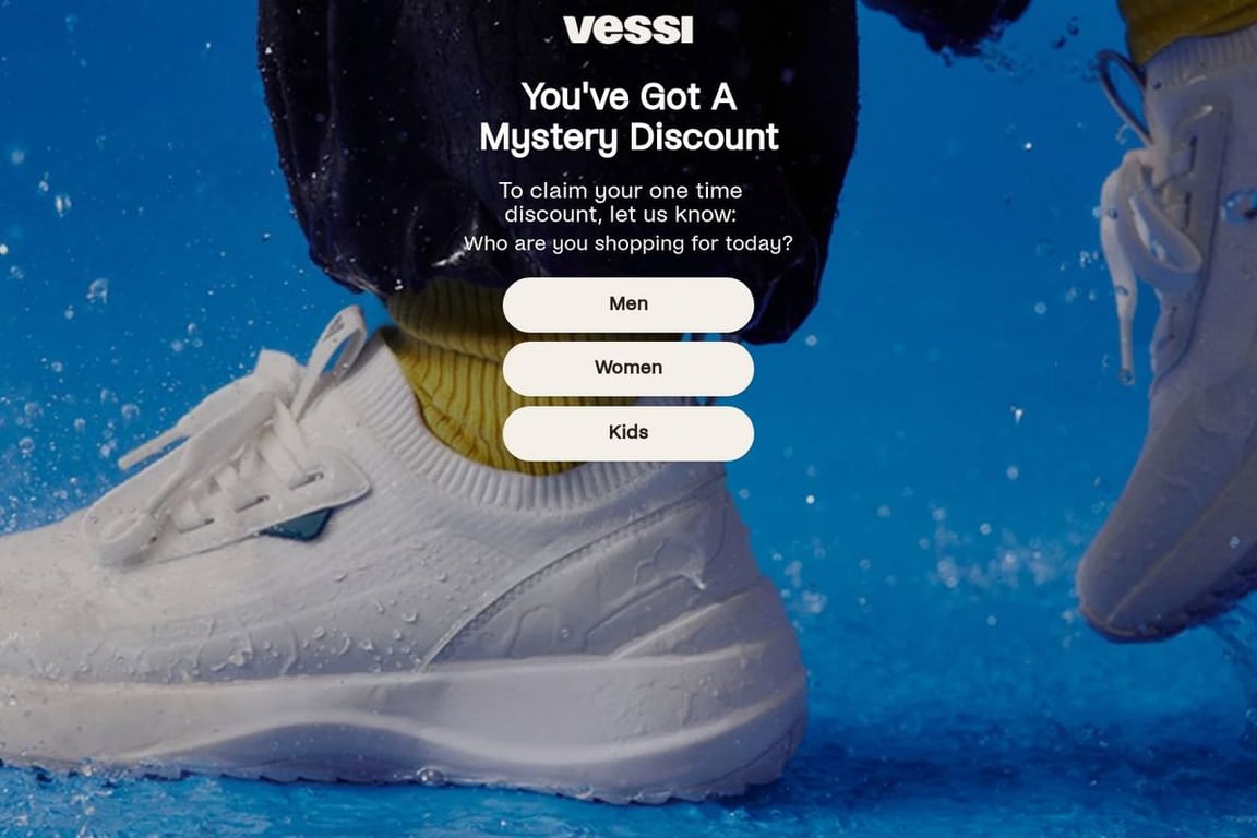Vessi Footwear homepage