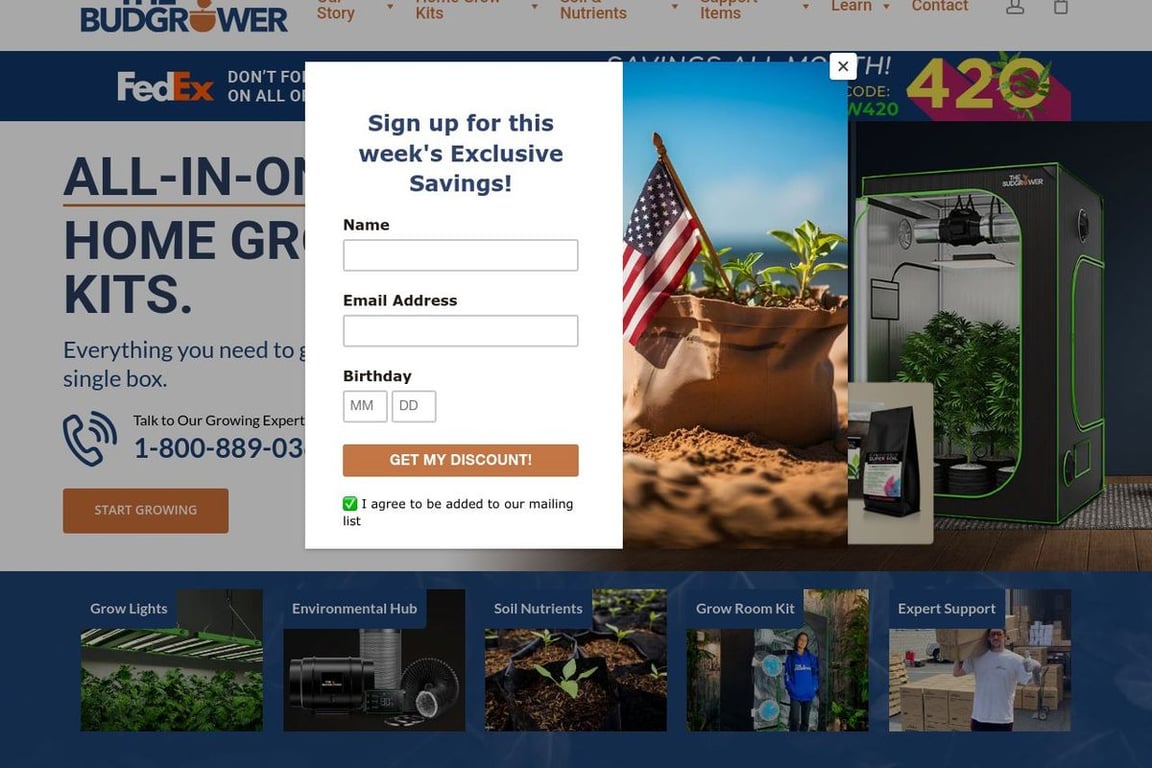 The Bud Grower homepage