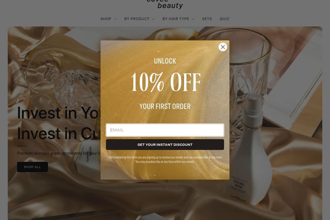 Cuvée Beauty homepage