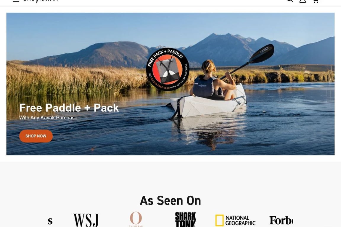 Oru Kayak homepage