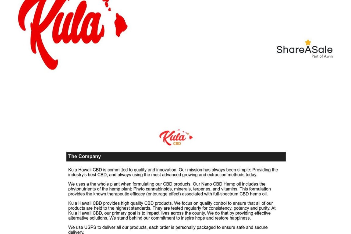 Kula Hawaii affiliate program signup page
