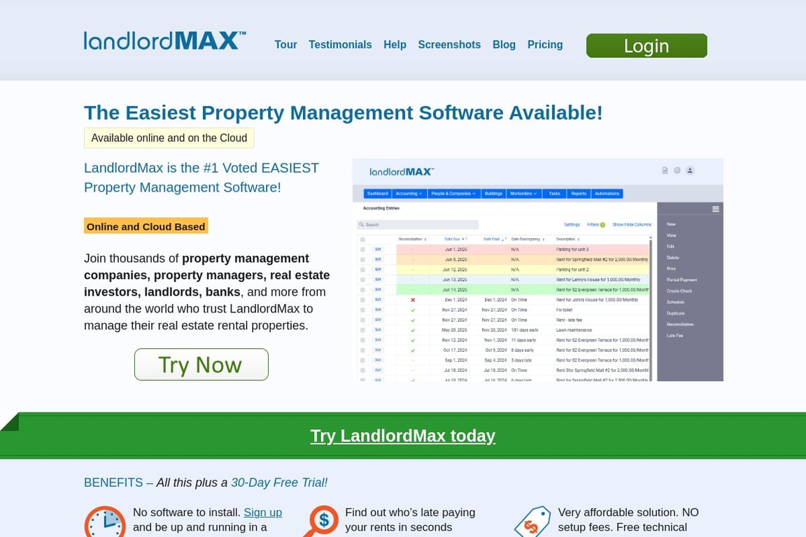 LandlordMAX homepage