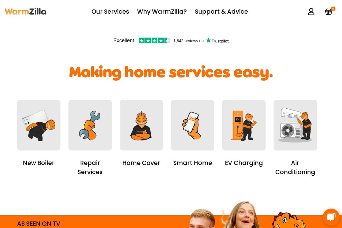 WarmZilla homepage