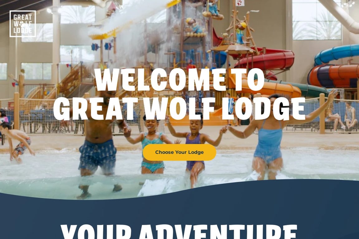 Great Wolf Lodge homepage