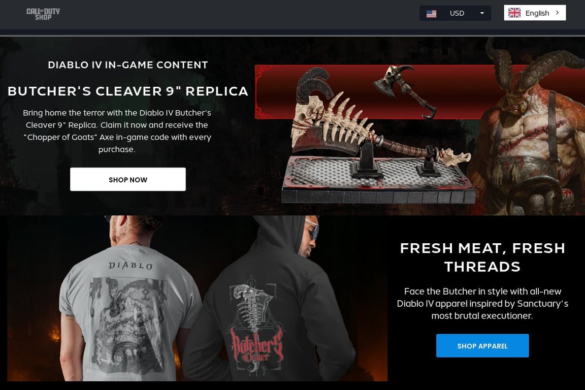 Blizzard Gear Store (US) homepage