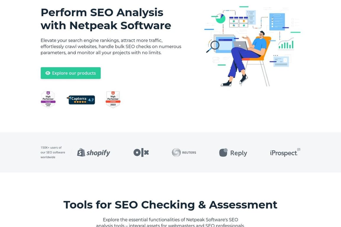 Netpeak Software homepage