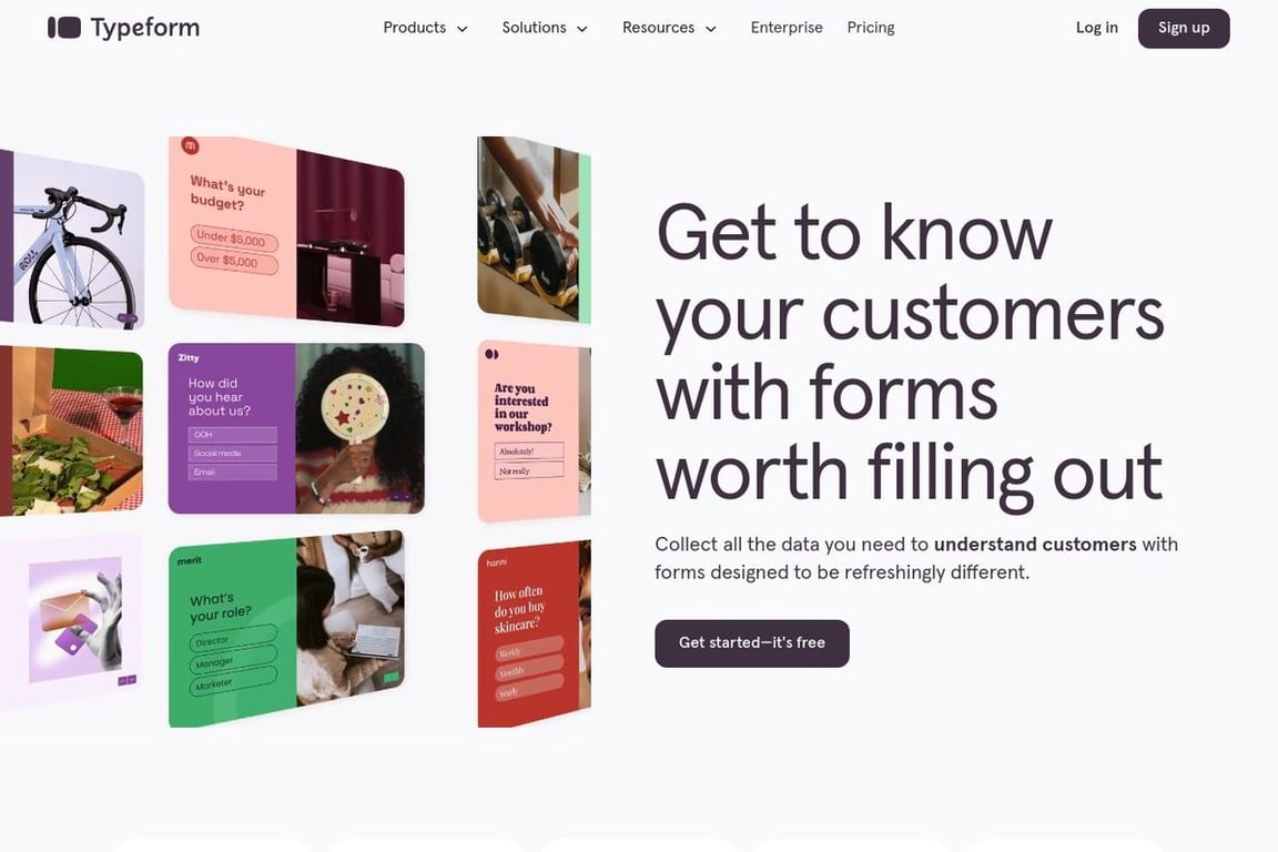 Typeform homepage
