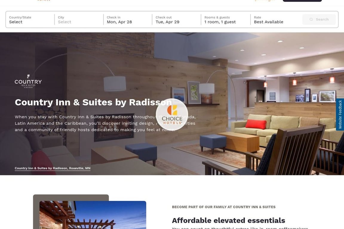 Country Inn & Suites by Radisson homepage