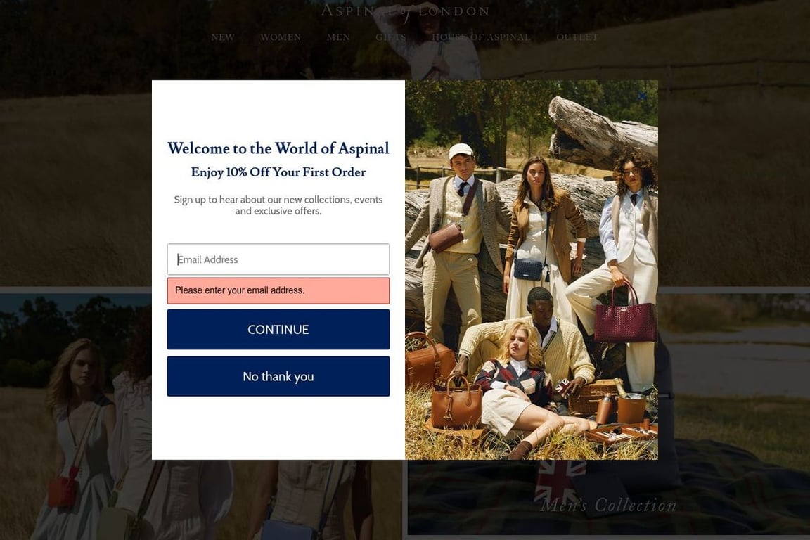 Aspinal of London homepage
