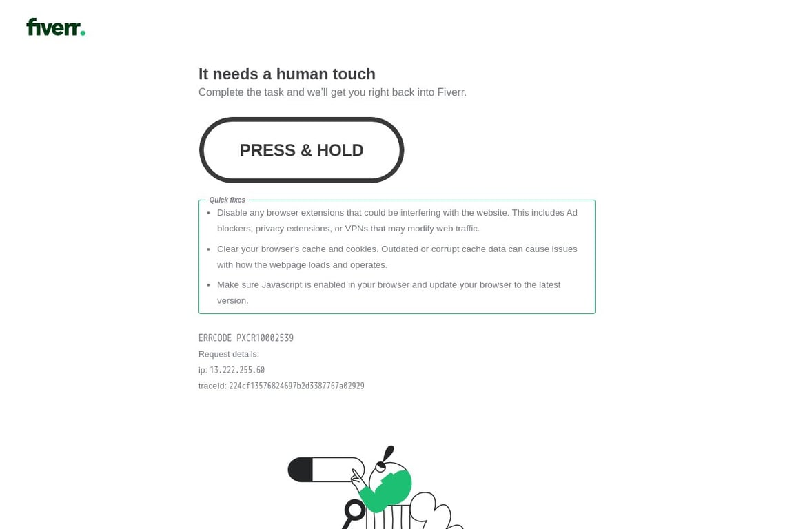 Fiverr affiliate program signup page