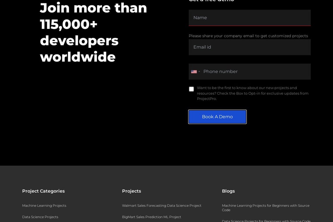 ProjectPro homepage